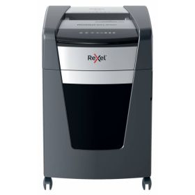 Rexel Momentum Extra XP420+ Destructora de Papel de Corte en Particulas sin Atascos - Hasta 20 Hojas A4 a la Vez - Nivel de Seguridad P4 - Negro