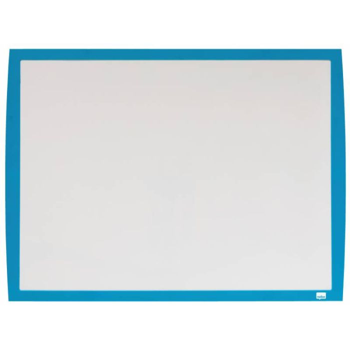 Nobo Pizarra Blanca Magnetica Pequeña 585x430 - Marco de Colores Vibrantes - Accesorios de Pizarra a Juego - Azul
