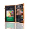 Derwent Academy Caja de Madera con 12 Lapices de Colores, 12 Lapices de Colores Acuarelables, 6 Lapices de Grafito para Bocetos, 1 Pincel, 1 Sacapuntas, 1 Goma de Borrar, 1 Hoja de Proyectos y 3 proyectos para Completar