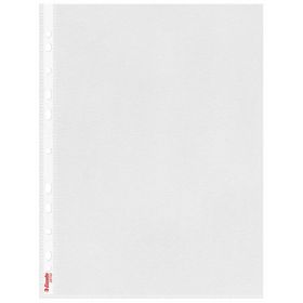 Esselte Funda Portadocumentos Calidad Basica - Lamina de PP 0,07mm - Acabado Piel de Naranja - A4 - Caja de 100 - Abertura Superior - Copysafe Transparente - 11 Taladros - PP Reciclable - Grabado en Relieve - Color Transparente