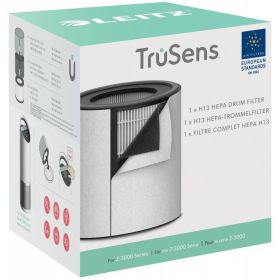 Leitz Trusens Z-3000/Z-3500 Filtro Hepa 3 en 1 H13 de Repuesto - Captura 99,95% de Particulas Ultrafinas - Lavable - Cambio Indicador - Compatible con Purificador de Aire Grande - Color Negro