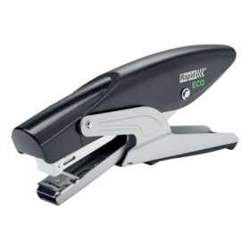 Rapid ECO Grapadora de Tenaza - Fabricadas con un 81% de Plastico Reciclado - Hasta 20 Hojas - Para Grapas 24/6, 26/6 - Grapado y Clavado - Color Negro