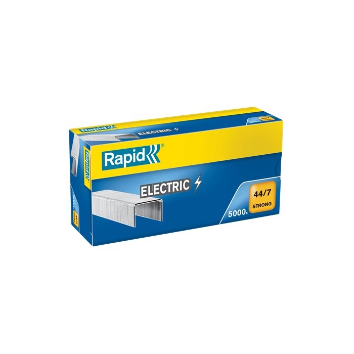 Rapid Strong 44/7 Electric Caja de 5000 Grapas 44/7 - Hasta 70 Hojas - Alambre Reforzado Galvanizado