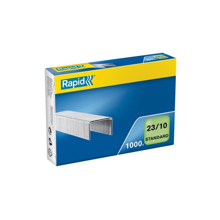Rapid Caja de 1000 Grapas 23/10 - De 40 a 70 Hojas - Alambre Galvanizado - Patilla de 10mm