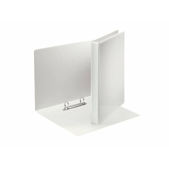 Esselte Carpeta Canguro Gama Basica 40mm - Mecanismo 2 Anillas Mixtas - Capacidad 380 Hojas A4 - Certificado Fsc - Color Blanco
