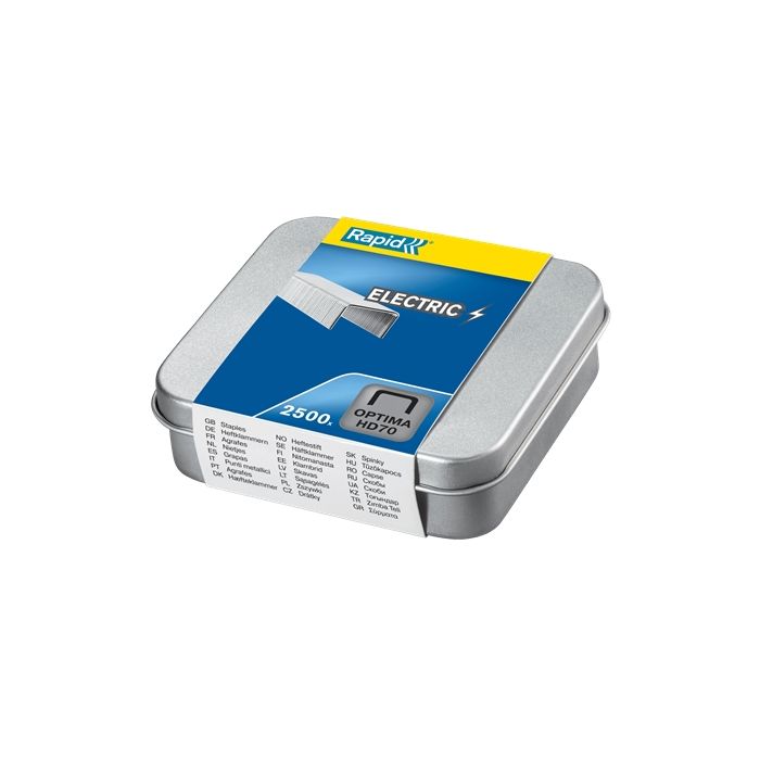 Rapid Optima HD70 Caja de 2500 Grapas HD70 - Hasta 70 Hojas - Acero de Alta Calidad