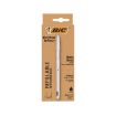 Bic Cristal Re´new Boligrafo de Bola con Cuerpo Metalico + 2 Recambios - Punta Media de 1.0mm - Tinta con Base de Aceite - Color Negro