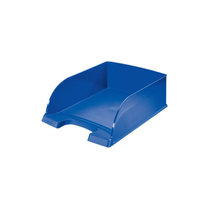 Leitz Plus Jumbo Bandeja Portadocumentos de Gran Capacidad - Formato Vertical A4 - Hasta 8uds Apilables - Color Azul