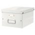 Leitz Caja Almacenaje Mediana Click & Store Wow - Montaje Rapido y Sencillo - Asas de Metal - Carton Blanco - Efecto Wow