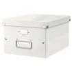 Leitz Caja Almacenaje Mediana Click & Store Wow - Montaje Rapido y Sencillo - Asas de Metal - Carton Blanco - Efecto Wow
