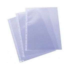 Esselte Pack de 100 Fundas Multitaladro Portadocumentos - Formato A4 - 16 Taladros - 60 Micras - Piel de Naranja - Color Transparente