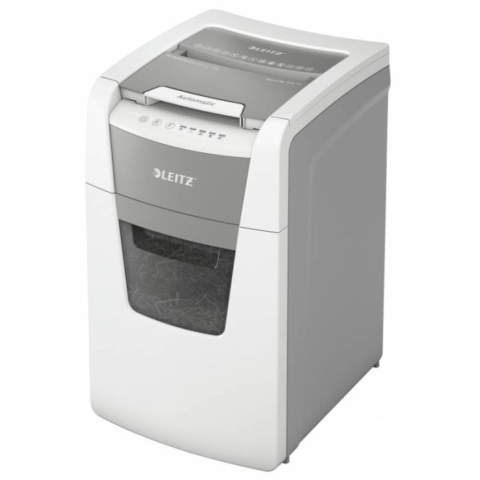 Leitz IQ 150 Autofeed P4 Destructora Automatica de Papel - Tritura 150 Hojas - Papelera de 44L - Corte en Particulas - Blanco