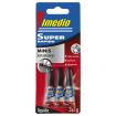 Imedio Super Rapido Pegamento Instantaneo Pack de 3 Tubos de 1gr - Transparente - Multimaterial