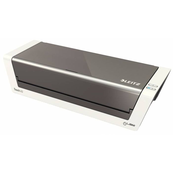 Leitz Plastificadora A3 Ilam Touch 2 - Sensor Inteligente - Alta Velocidad (1.000 Mm/Min) - Blanco Brillante / Antracita - Tecnologia de Sensor Inteligente - Grosor de 80 a 250 Micras - Kit de Iniciacion Gratuito - Certificacion Gs