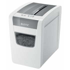 Leitz IQ Destructora de Papel Slim Home Office P4 - Silenciosa y Estilizada - 10 Hojas - Papelera 23L - Corte Confeti - Nivel de Seguridad Din P4 - Blanco