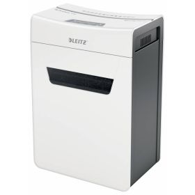 Leitz IQ Protect Premium 10x Destructora - Super Silenciosa y Compacta - Papelera Extraible - Tritura 10 Hojas - Capacidad Papelera 18L - Corte en Particulas Din P4 - Color Blanco