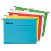 Esselte Classic A4 Carpeta Colgante Reforzada - Pack de 10 - 10 Veces Mas Resistente - Colores Brillantes - Visores de Plastico Transparente - Etiquetas Blancas - 100% Carton Kraft Reciclado - Surtidos