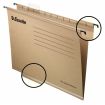 Esselte Classic Folio Carpeta Colgante Reforzada - Caja de 50 - 10 Veces Mas Resistente - Visores de Plastico Transparente - Etiquetas Blancas - 100% Carton Kraft Reciclado - Natural