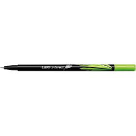 Bic Intensity Fine Rotulador de Punta Fina de 0.8mm - Trazo de 0.4mm - Tinta con Base de Agua - Color Verde Lima