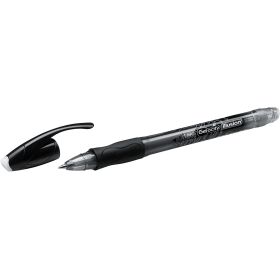 Bic Gel-ocity Illusion Boligrafo de Tinta Gel Borrable - Punta Media de 0.7mm - Recargable - Grip de Goma - Clip de Plastico - Color Negro