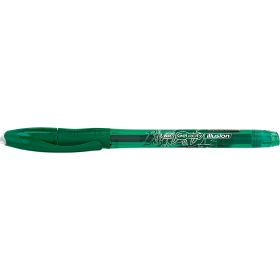 Bic Gel-ocity Illusion Boligrafo de Tinta Gel Borrable - Punta Media de 0.7mm - Recargable - Grip de Goma - Clip de Plastico - Color Verde