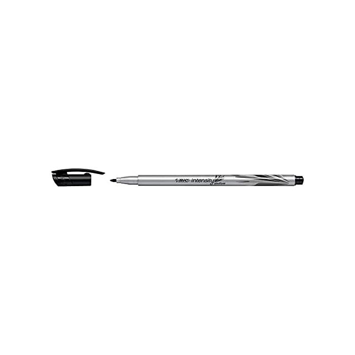 Bic Intensity Medium Rotulador de Punta Media de 0.8mm - Tinta con Base de Agua - Color Negro