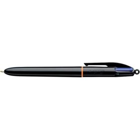 Bic 4 Colours Pro Boligrafo de Bola Retractil - Punta de 1mm - Trazo de 0.4mm - Tinta con Base de Aceite - Cuerpo Negro - 4 Colores