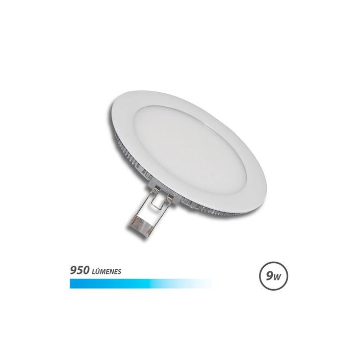 Elbat Downlight Empotrar Ultraplano LED 9W 950LM - Luz Fria - Diseño de Bajo Perfil - Facil Instalacion - Color Blanco