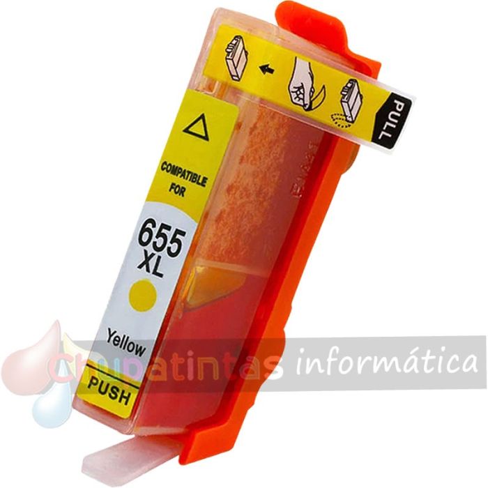 HP 655 Amarillo Cartucho de Tinta Generico - Reemplaza CZ112AE