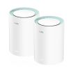 Cudy M1300 Pack de 2 Sistemas WiFi Mesh AC1200 Dual Band - 867Mbps en 5GHz, 300Mbps en 2,4GHz - 1x Puerto LAN 1000/100/10Mbps, 1x Puerto WAN 1000/100/10Mbps - 2 Antenas Internas