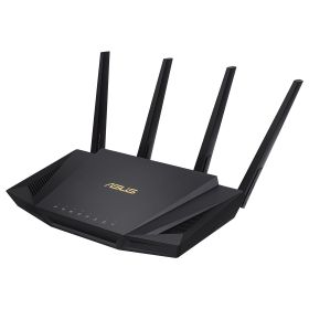 Asus RT-AX58U V2 Router AX 3000 WiFi 6 Dual Band - Velocidad Combinada de unos 3000Mbps - 4 Puertos RJ45 LAN, 1 Puerto RJ45 WAN - 4 Antenas Externas