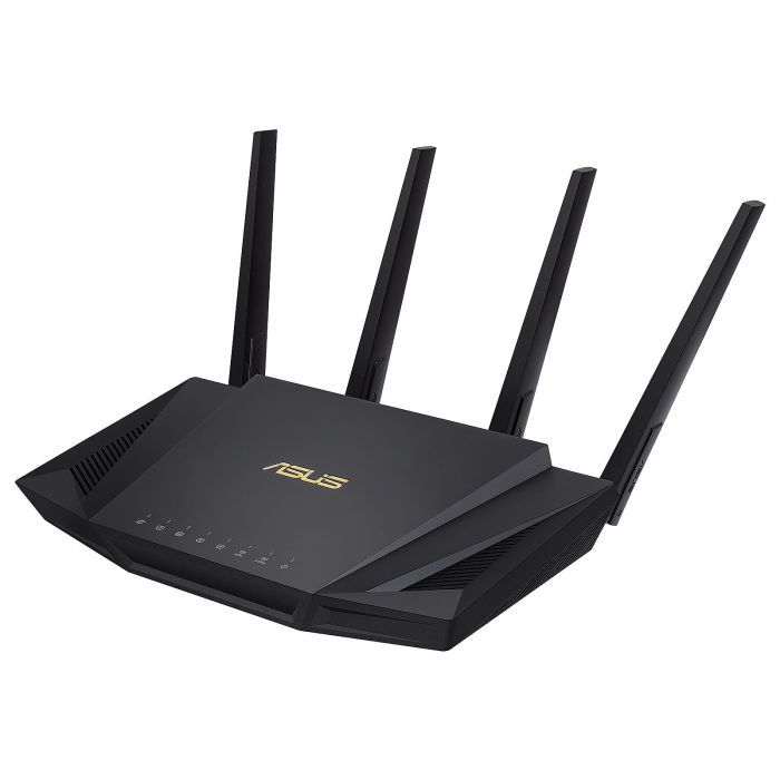 Asus RT-AX58U V2 Router AX 3000 WiFi 6 Dual Band - Velocidad Combinada de unos 3000Mbps - 4 Puertos RJ45 LAN, 1 Puerto RJ45 WAN - 4 Antenas Externas