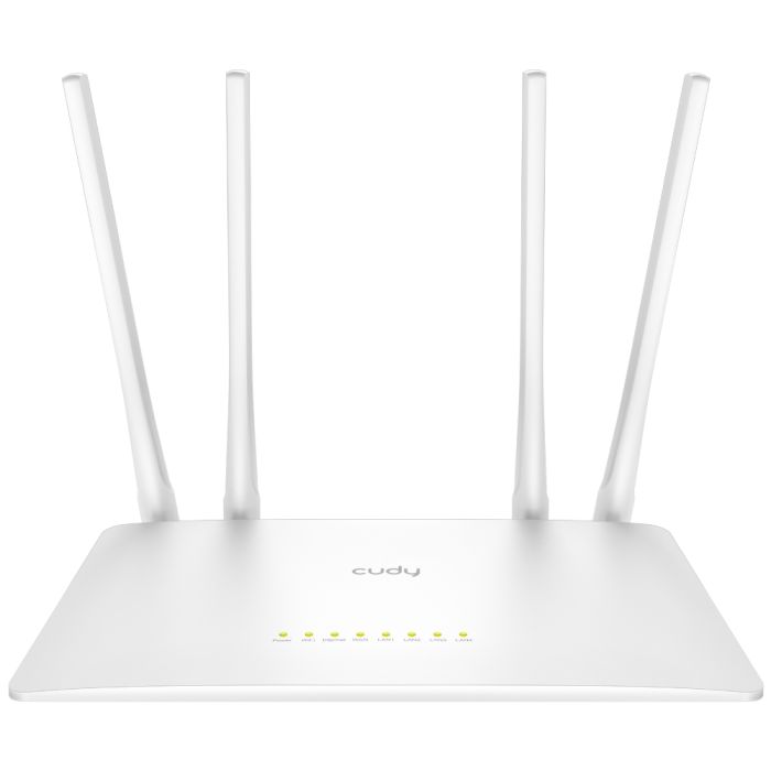 Cudy WR1200 Smart Router WiFi AC1200 Doble Banda - 1x Puerto Wan 100/10 Mbps y 4x Puertos Lan 100/10 Mbps - 4 Antenas Externas