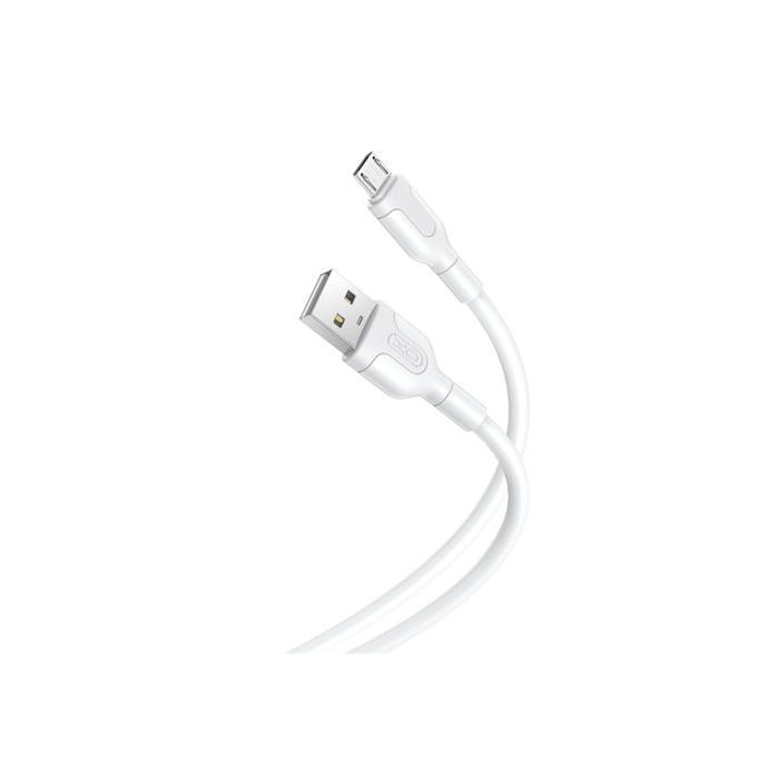 XO Cable de Carga y Transmision de Datos - Longitud 1m - Conector Micro USB - Silicona Suave y Duradera - Alta Velocidad 5V, 21A - Color Negro