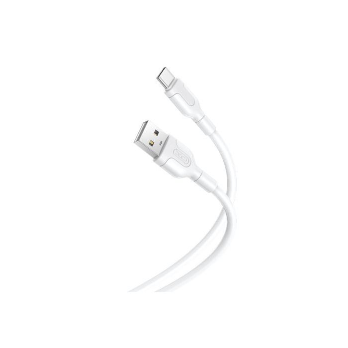 XO Cable de Carga y Transmision de Datos Tipo C - Longitud 1m - Silicona Suave y Duradera - Alta Velocidad 5V, 2.1A - Conector Tipo C (Negro)