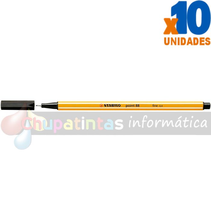 Stabilo Point 88 Rotulador de Punta Fina de Fibra Trazo 0.4 mm Negro-1
