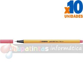 Stabilo Point 88 Rotulador de Punta Fina de Fibra Trazo 0.4 mm Rojo Neón-1