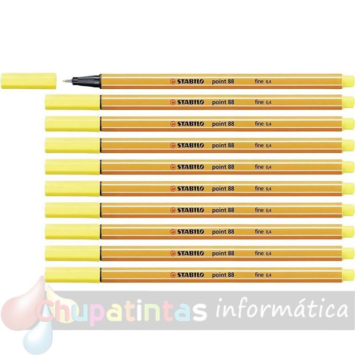 Stabilo Point 88 Rotulador de Punta Fina de Fibra Trazo 0.4 mm Amarillo Lima-2