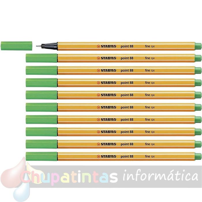 Stabilo Point 88 Rotulador de Punta Fina de Fibra Trazo 0.4 mm Verde-2