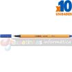 Stabilo Point 88 Rotulador de Punta Fina de Fibra - Trazo de 0.4 mm - Tinta con Base de Agua - Color Azul Oscuro