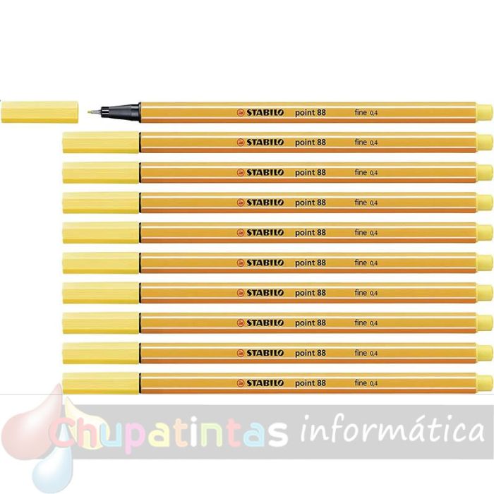 Stabilo Point 88 Rotulador de Punta Fina de Fibra Trazo 0.4 mm Amarillo-2