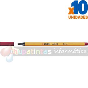 Stabilo Point 88 Rotulador de Punta Fina de Fibra Trazo 0.4 mm Carmín-1