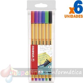 Stabilo Point 88 Pack de 6 Rotuladores colores surtidos-1