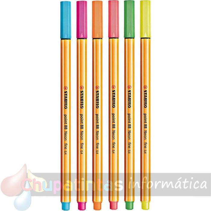 Stabilo Point 88 Pack de 6 Rotuladores colores surtidos neón-2