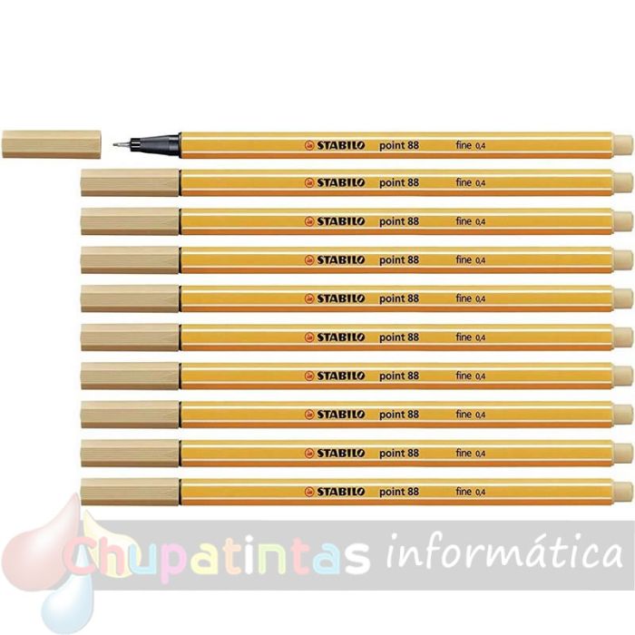 Stabilo Point 88 Rotulador de Punta Fina de Fibra Trazo 0.4 mm Ocre Claro-2