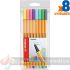 Stabilo Point 88 Pack de 8 Rotuladores colores surtidos pastel-1