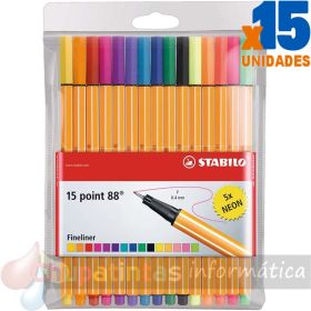 Stabilo Point 88 Pack de 15 Rotuladores colores surtidos-1