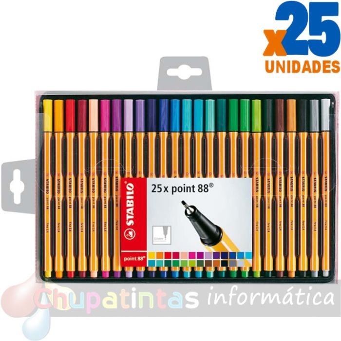 Stabilo Point 88 Pack de 25 Rotuladores colores surtidos-1