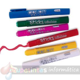 Apli Kids Color Sticks Window - Pack 6 Temperas Solidas 6gr - Especiales para cristales - Colores Surtidos-3