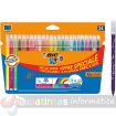 Bic Kids Couleur Pack de 24 Rotuladores - Punta Mediana - Lavable - Colores Surtidos